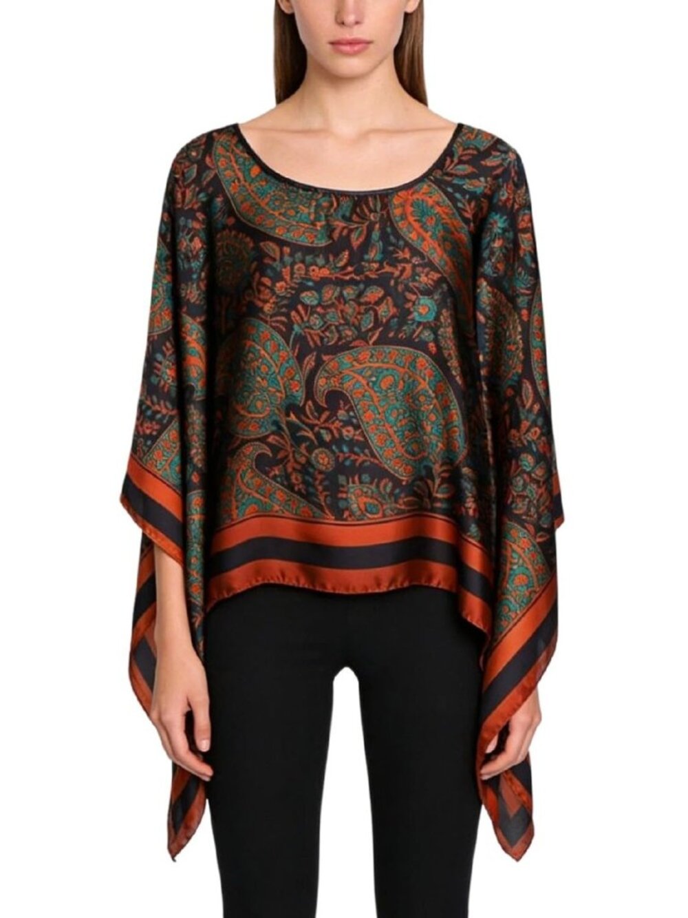 Women's Satin Short Poncho Tops Sheer Chiffon Boho Pashmina Shawl Beach Soft